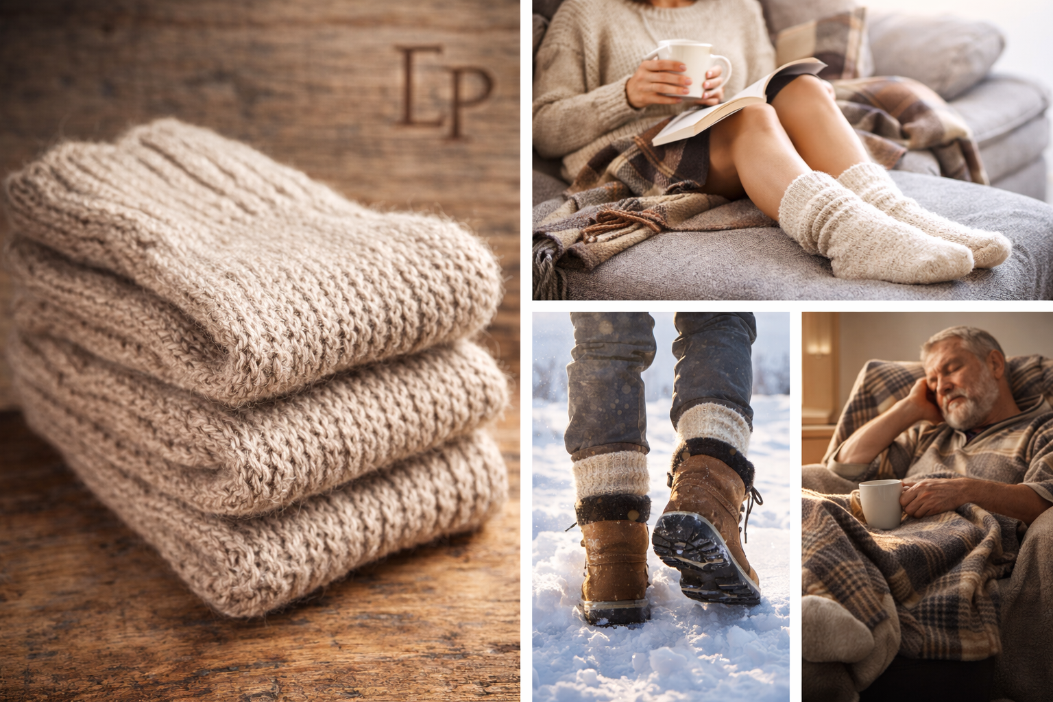 Шерстяные носки, мягкие, теплые