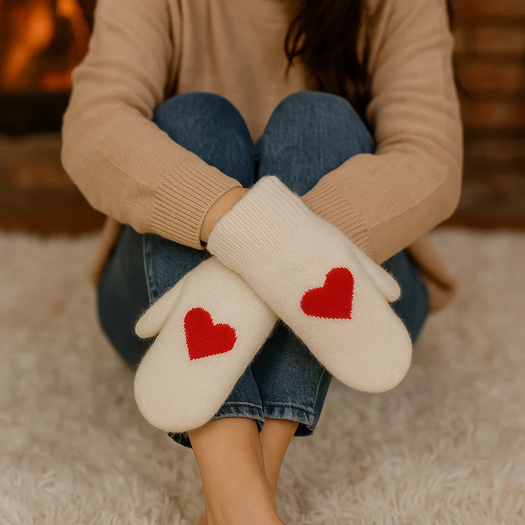 Шерстяные варежки, мягкие, теплые